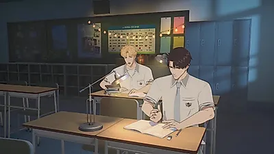 B:DAWN's Lee Han-sol and Ion, discussing 'Not Fine' and the Perilla Leaf Debate through a 'Technology & Home Economics' class