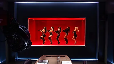 Behind the scenes of KATSEYE's 'Animal' music video featuring Demi Moore