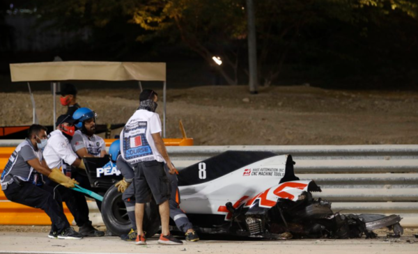 F1 머신 폭발 사고, 로만 그로장 무사히 빠져나와 (사진 1)