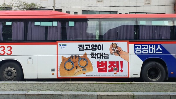 “길고양이 학대는 명백한 범죄!” 경기도, 공공버스 활용해 대국민 홍보 나서 (사진 2)