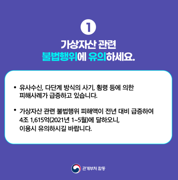 [카드뉴스] 가상자산 이용자 유의사항 안내 (사진 2)