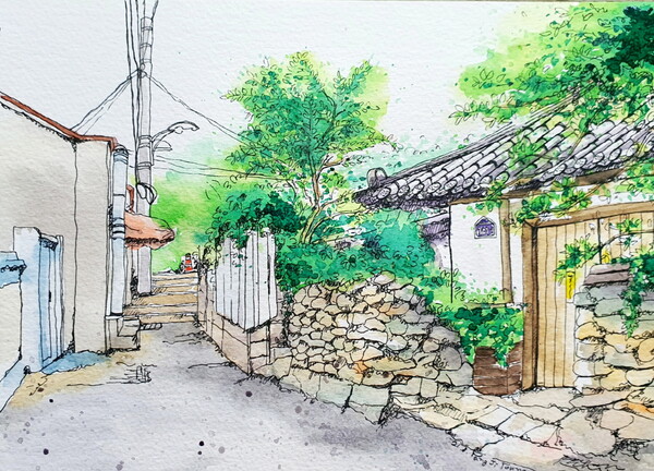 수원 산루리(향교로) 풍경, 스케치로 만난다 (사진 2)